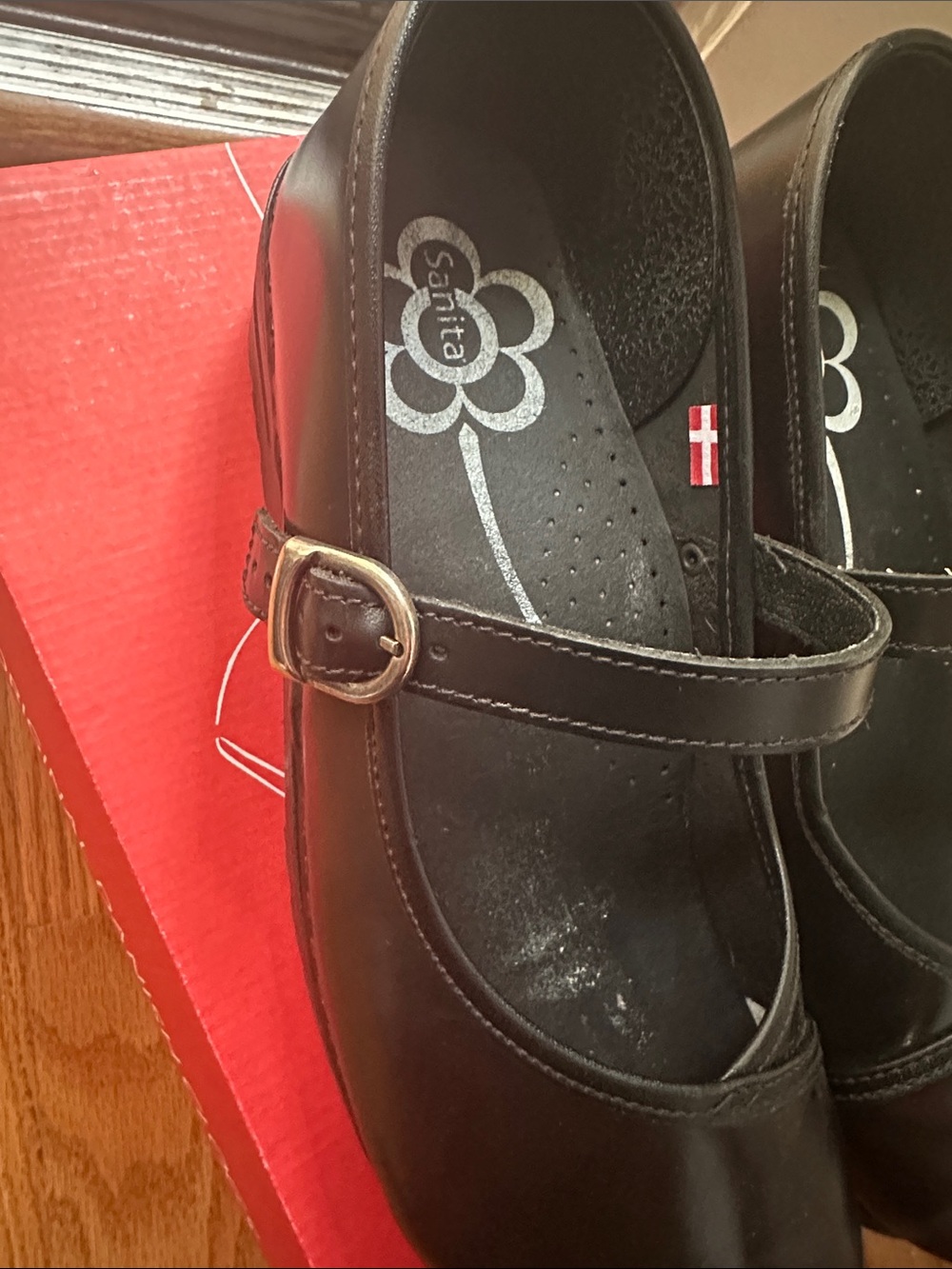 Sanita Mary Jane Clog Shoes in bordeaux EU 41 - Picture 5 of 15